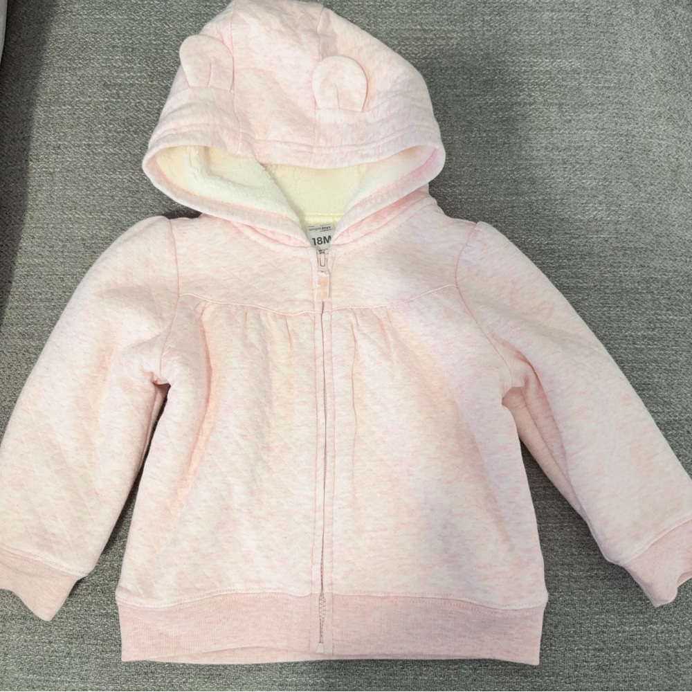 Simple Joys by Carter’s Baby Girl Fleece Long-Sleeve Hooded Zip-Up Jacket 18M